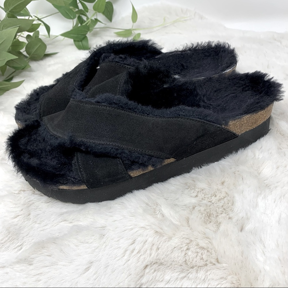 Birkenstock Platform Daytona Leather Sandals 39 8 - 8.5 fur Birkenstock slides - Picture 10 of 12